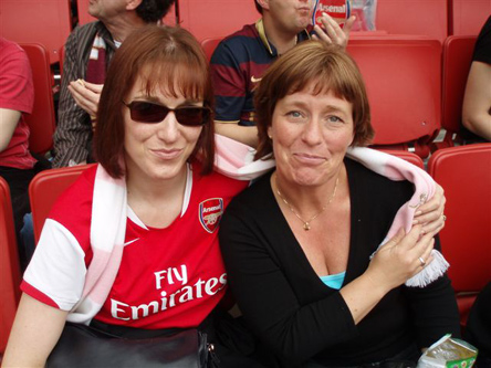 Niki & our Member Monica from Sweden - Everton - Home - May 2008